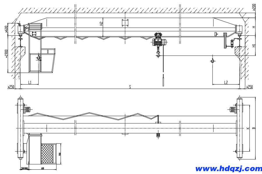 LD型電動單梁起重機產品簡介 LD型電動單梁起重機產品簡介